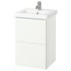 Option: White ENHET vanity unit, square sink, chrome faucet, wall-mounted.