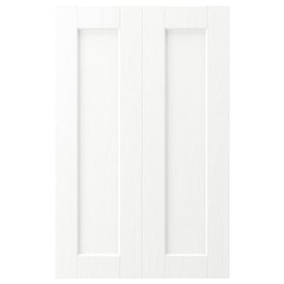 ENKÖPING: white, wooden-look cabinet door, square design, durable foil.