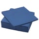 A stack of blue FANTASTISK napkins, rectangular and three-ply, neatly arranged.