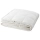 Option: A white fjällräven FJÄLLHAVRE duvet with a soft, fluffy design filled with down and feathers.