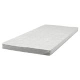 A white FÖLUNGEN mattress topper, featuring a zippered polyester cover and a spring core with a stable sleeping surface.