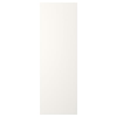 A rectangular white platsa door for storage units. It is plain and simple.