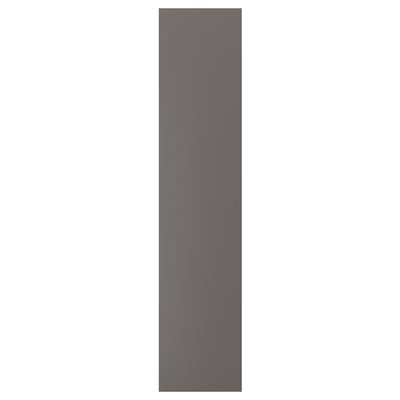 Dark gray, rectangular, smooth door panel of ikeas FORSAND series, part of pax collection.