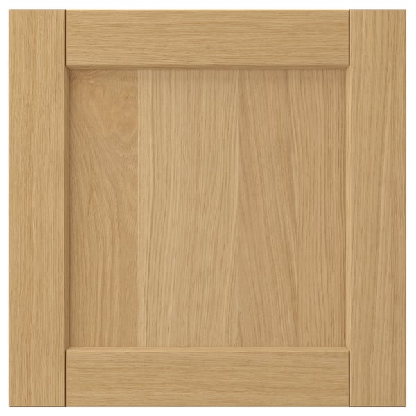Fors oak cabinet door, warm, square, beveled.
