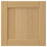 Fors oak cabinet door, warm, square, beveled.