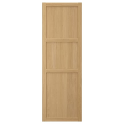 Forsbaka kitchen cabinet door, warm oak veneer, rectangular with beveled edges.