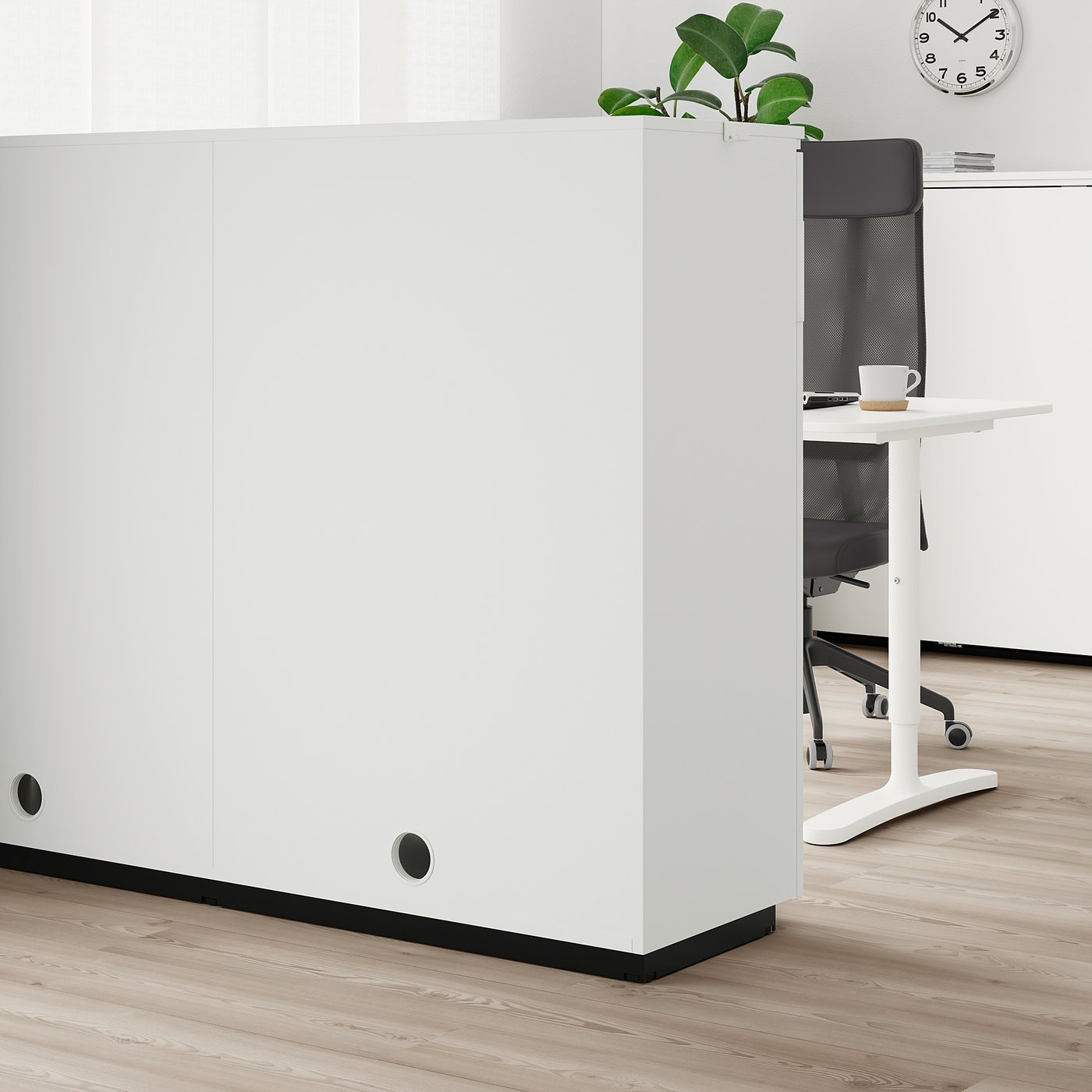 GALANT cabinet with sliding doors, white, 160x120 cm - IKEA Finland
