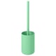 Green GANSJÖN toilet brush. Modern, cylindrical design. Members of the bathroom set available in various colors.