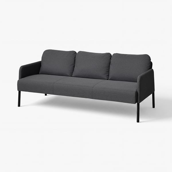 GLOSTAD 3-seat sofa, Knisa dark grey