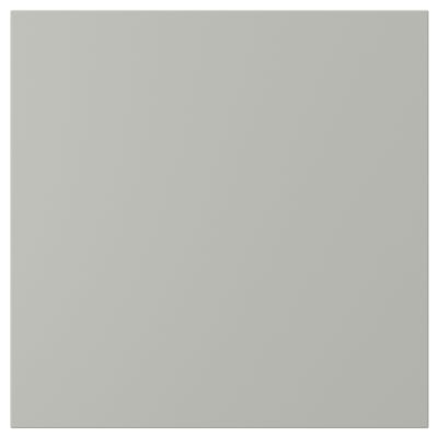HAVSTORP light grey kitchen cabinet door, rectangular shape, smooth acrylic painted fiberboard.