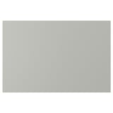 A rectangular, light grey HAVSTORP kitchen cabinet front. The smooth, lacquered surface ensures easy cleaning and a modern look.