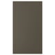 A dark brown HAVSTORP furniture panel with smooth, straight lines and a fiberboard core, offering a clean, modern design.
