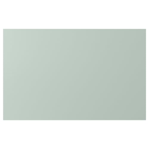 HJORTVIKEN drawer front, sage green, textured, rectangular.