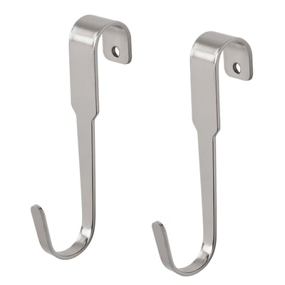 Silver HULTARP hooks, curved, nickel-plated steel.