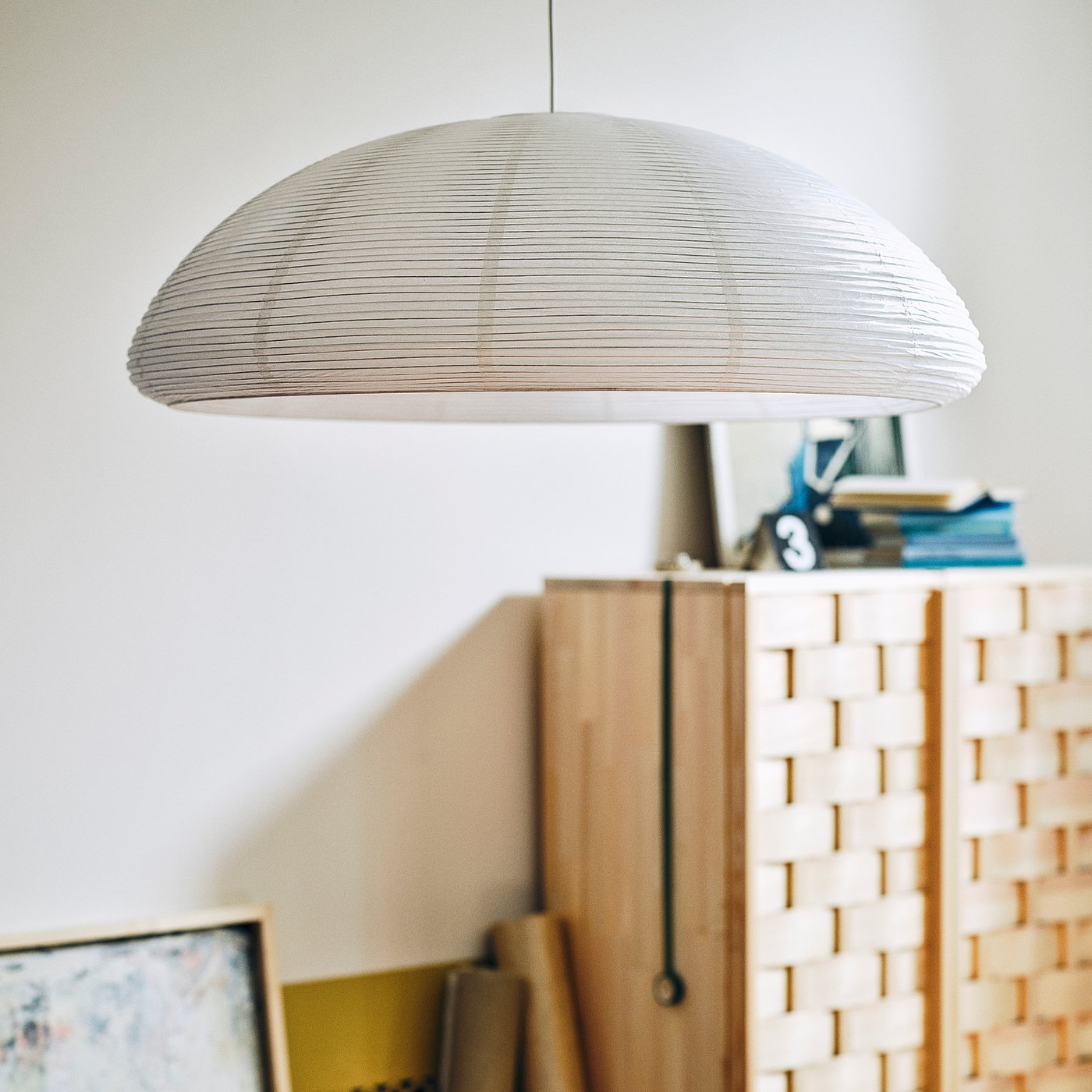 IKEA PS 2026 / HAVSDJUP pendant lamp, handmade/white, 90 cm - IKEA