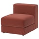 JÄTTEBO 1-seat module with storage, Samsala brown-red