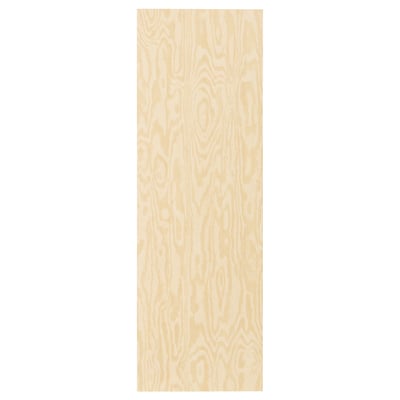 KALBÅDEN pine-colored door, rectangular, metal hinges.
