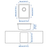 Illustration with measurements for the product: KILSVIKEN.