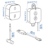 Illustration with measurements for the product: KNYCKLAN.