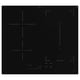 Option: Black induction cooktop with five heating zones, touch controls, and bridge function.