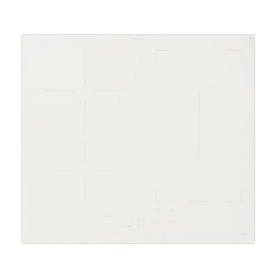KOLSTAN induction hob sleek, silver, rectangular, touch control, four zone layout.