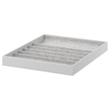 KOMPLEMENT gray felt insert, rectangular with multiple compartments for organizing accessories.