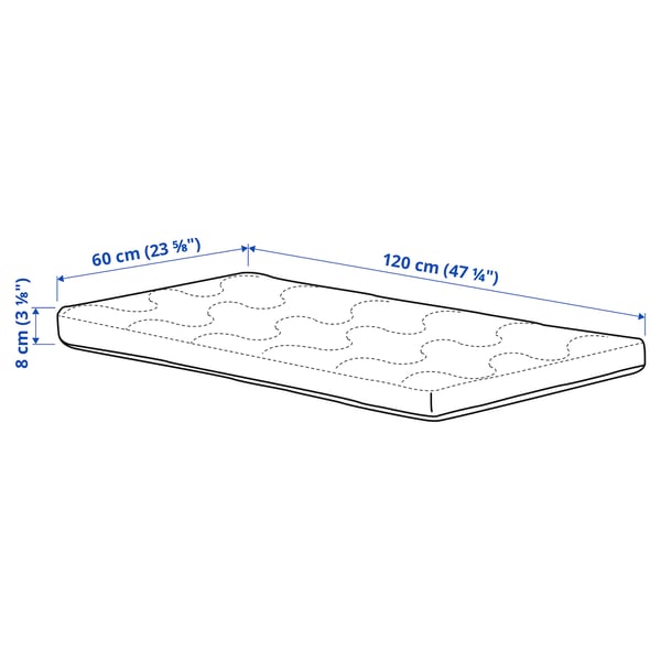 Illustration with measurements for the product: KRUMMELUR.