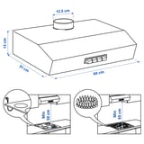 Illustration with measurements for the product: LAGAN.