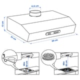 Illustration with measurements for the product: LAGAN.