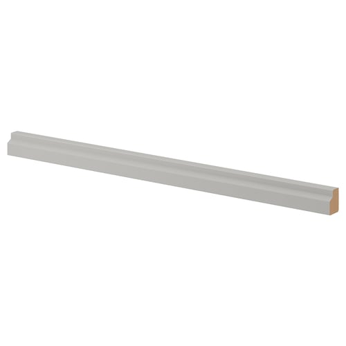 LERHYTTAN grey birch trim, bevelled edge