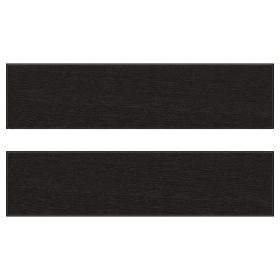 Black rectangular wooden panels for kitchen fronts.