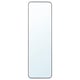 A LINDBYN mirror with a black frame and rounded corners, suitable for hanging horizontally or vertically.