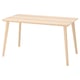 LISABO light wood rectangular table, natural finish, four angled legs, minimalist design.