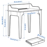 Illustration with measurements for the product: LOMMARP.
