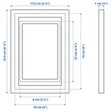 Illustration with measurements for the product: LOMVIKEN.