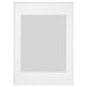 Option: LOMVIKEN picture frame, white, slim metal edge, rectangular, plastic front protection.