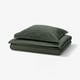 LUKTVICKER Duvet cover and pillowcase, dark green, 150x200/50x60 cm