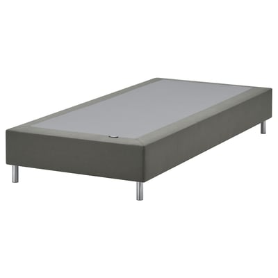 LYNGÖR Slatted mattress base, incl leg/dark grey, 90x200 cm