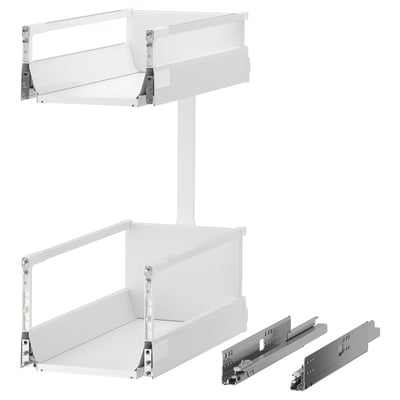 MAXIMERA pull-out fitting, white, steel & particleboard, transforms narrow spaces, smooth-running drawer, 25-year guarantee.