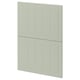 METOD green kitchen cabinet panels, rectangular shape, smooth surface.