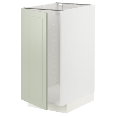 METOD kitchen cabinet in green with modern, boxy design.