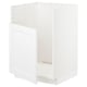Depicts a white ikea METOD kitchen cabinet, featuring a modern, minimalist design with clean lines and a single door.