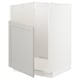 White METOD kitchen cabinet with grey lerhyttan front, beveled edges.