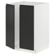 Modern black & white METOD kitchen cabinet, matte door with sleek handle, minimalist design.