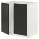Ikea METOD kitchen cabinet in white with black doors, modern design.
