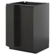 METOD black kitchen cabinet, modern design, matte finish, square shape.