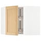 METOD kitchen cabinet with oak door, wooden texture, light color, rectangular shape, open at 90° angle.