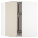 METOD kitchen unit with beige havstorp door, modern design, curved shape.