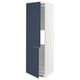 Blue METOD kitchen cabinet with two shelves.