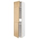 Light oak ikea METOD cabinet with white frame & shelves